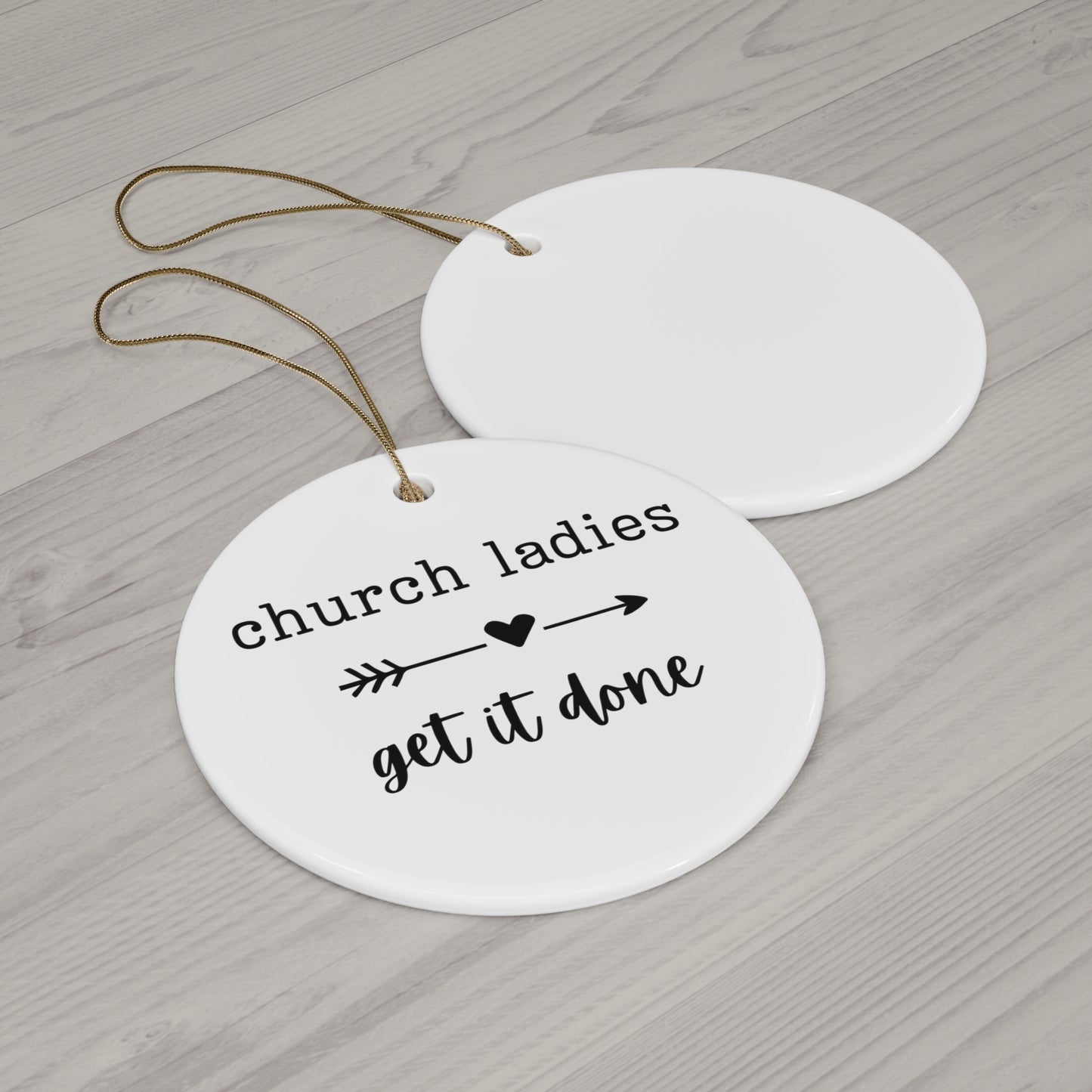 CHURCH LADIES Ceramic Ornament, Round