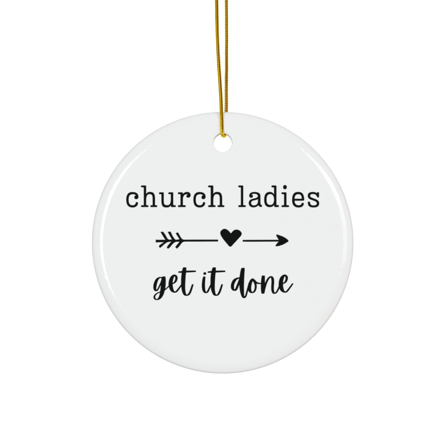 CHURCH LADIES Ceramic Ornament, Round