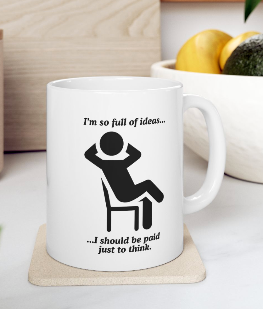 PAID THINKER Ceramic Mug 11 oz.